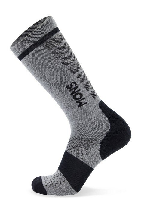 Mons Royale Pro Lite Merino Snow Sock Grey Marl