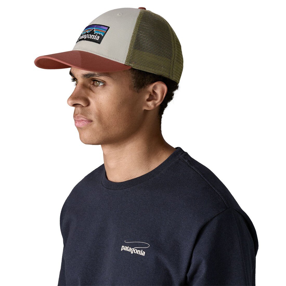 Patagonia P-6 Logo LoPro Trucker Hat Birch White
