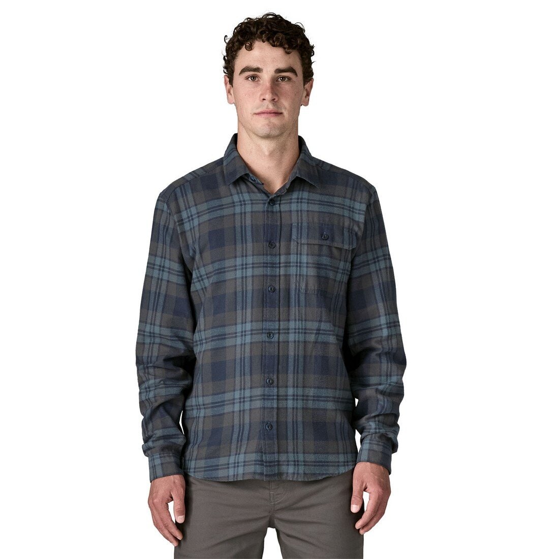 Patagonia M´s L/S LW Fjord Flannel Shirt Smolder Blue
