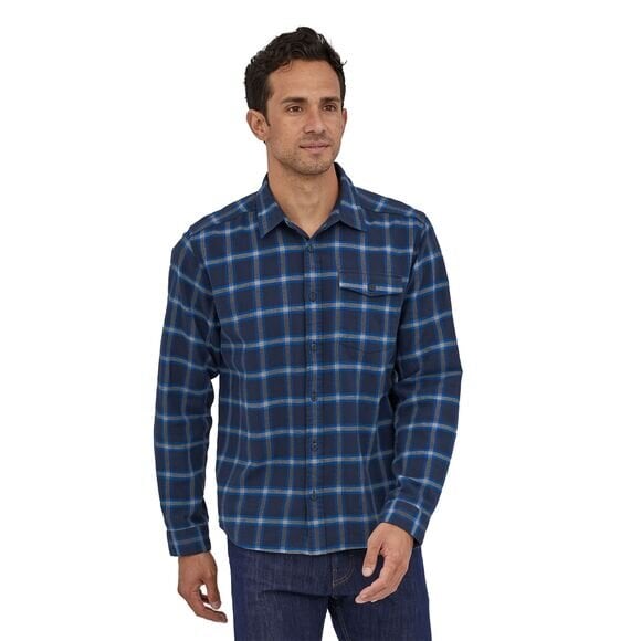 Patagonia M LW Fjord Flannel Shirt Grange: New Navy