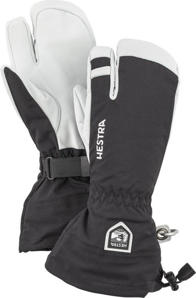 Hestra Army Leather Heli Ski 3 finger Svart