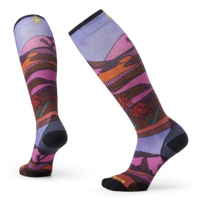 Smartwool W Ski Zero Cushion Floral Field Print OTC Picante